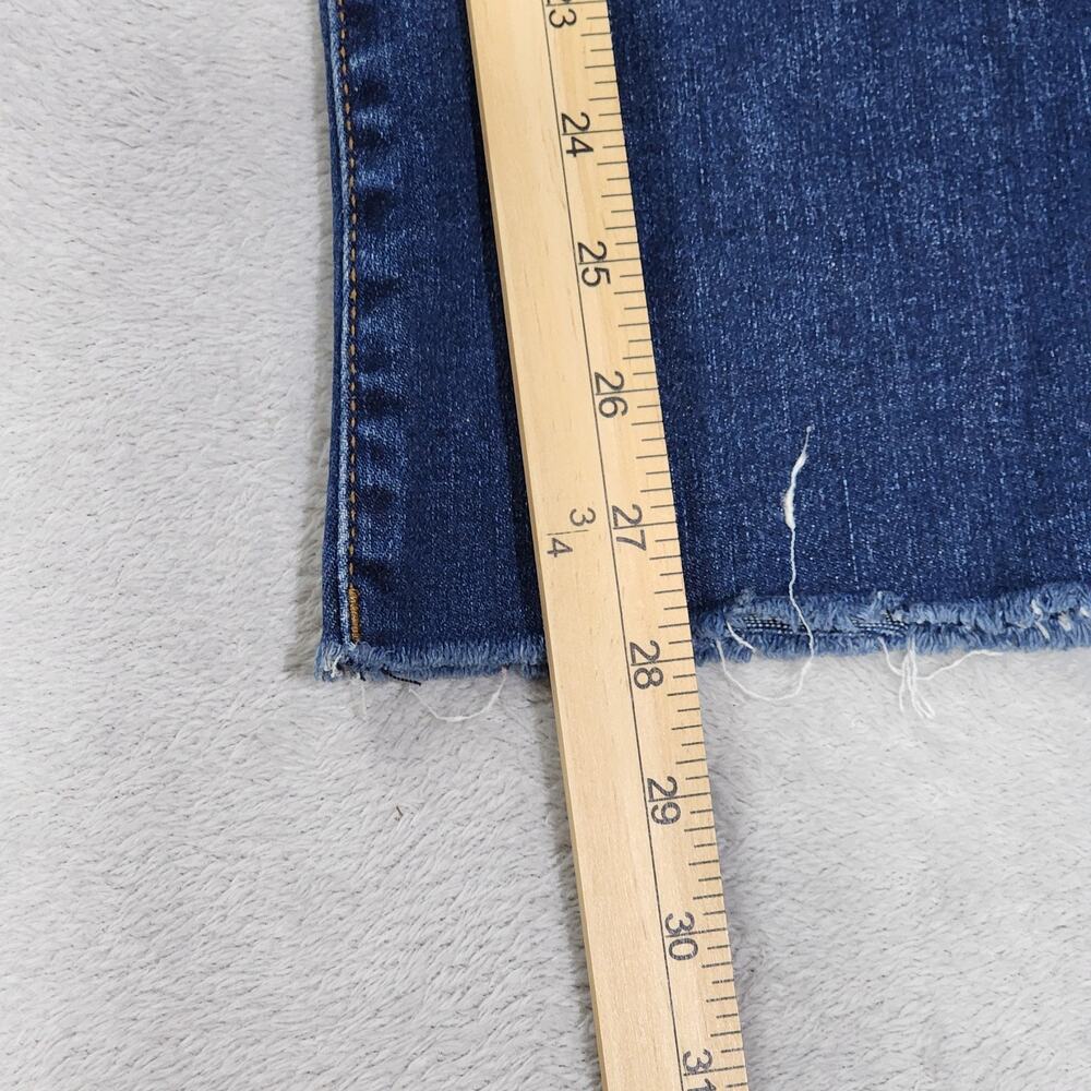 Kut From The Kloth Meg Fab Ab Wide Leg Jeans Blue High Rise Raw Hem Womens 12 - Picture 6 of 9